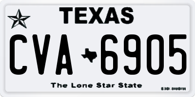 TX license plate CVA6905