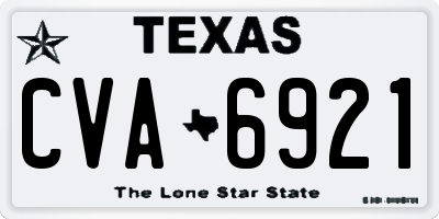 TX license plate CVA6921