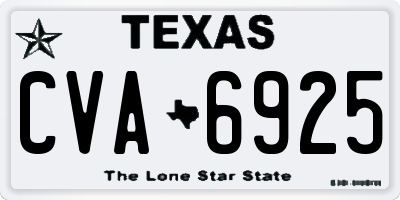 TX license plate CVA6925