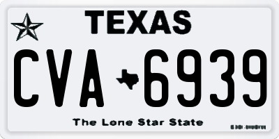 TX license plate CVA6939