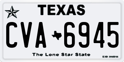 TX license plate CVA6945