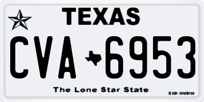 TX license plate CVA6953