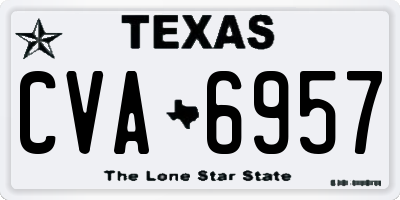 TX license plate CVA6957