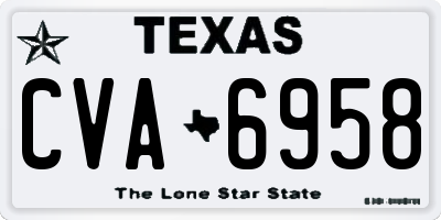 TX license plate CVA6958