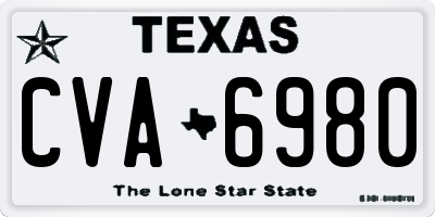 TX license plate CVA6980
