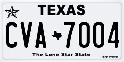 TX license plate CVA7004