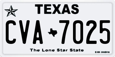 TX license plate CVA7025