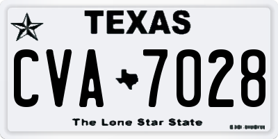 TX license plate CVA7028