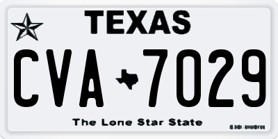 TX license plate CVA7029