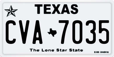 TX license plate CVA7035