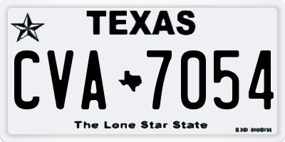 TX license plate CVA7054