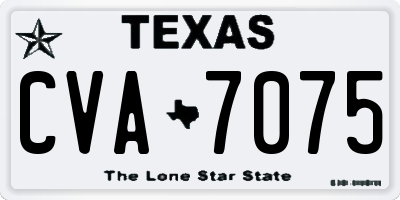 TX license plate CVA7075