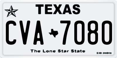 TX license plate CVA7080