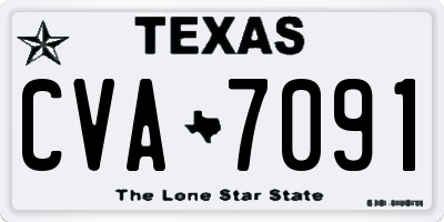 TX license plate CVA7091