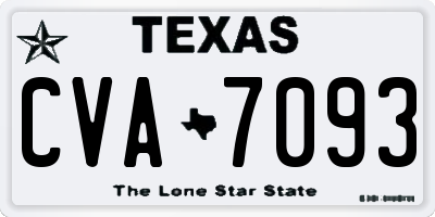 TX license plate CVA7093