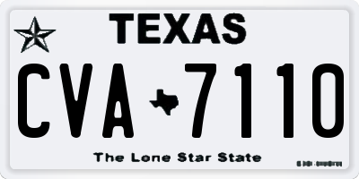 TX license plate CVA7110