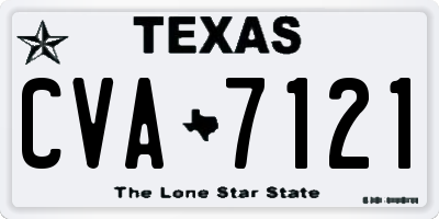 TX license plate CVA7121