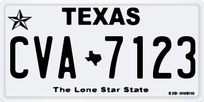 TX license plate CVA7123