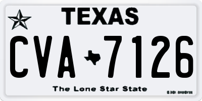 TX license plate CVA7126