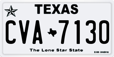 TX license plate CVA7130