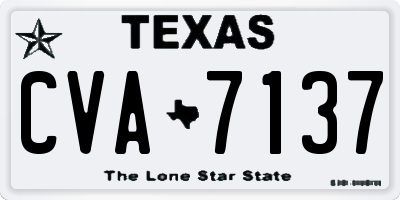 TX license plate CVA7137