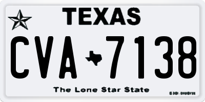TX license plate CVA7138