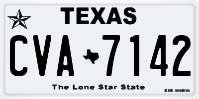 TX license plate CVA7142