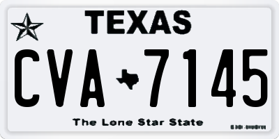 TX license plate CVA7145