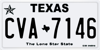 TX license plate CVA7146