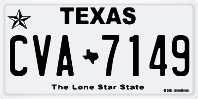 TX license plate CVA7149