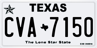 TX license plate CVA7150