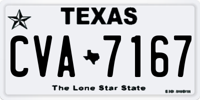 TX license plate CVA7167