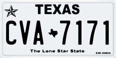 TX license plate CVA7171