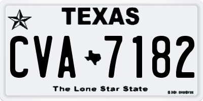 TX license plate CVA7182