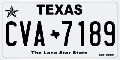 TX license plate CVA7189