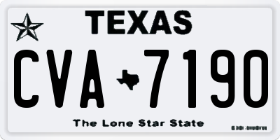 TX license plate CVA7190