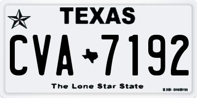TX license plate CVA7192