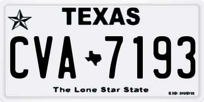 TX license plate CVA7193