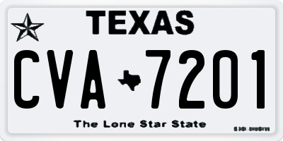 TX license plate CVA7201