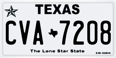 TX license plate CVA7208