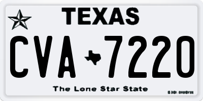 TX license plate CVA7220