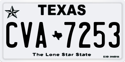 TX license plate CVA7253