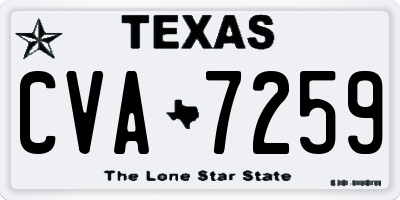 TX license plate CVA7259