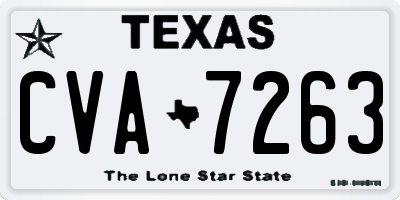 TX license plate CVA7263
