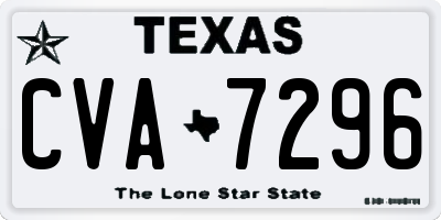 TX license plate CVA7296