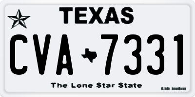 TX license plate CVA7331