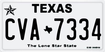 TX license plate CVA7334