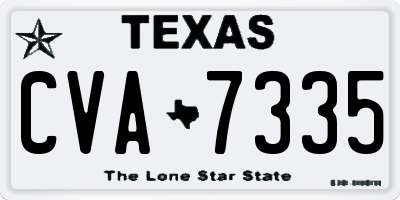 TX license plate CVA7335