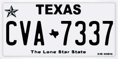 TX license plate CVA7337