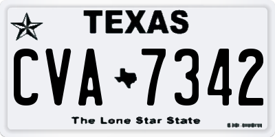 TX license plate CVA7342